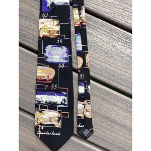 Vintage Thunderbird Car Tie Silk 56” 1955–1974 Ford Licensed Balancine USA